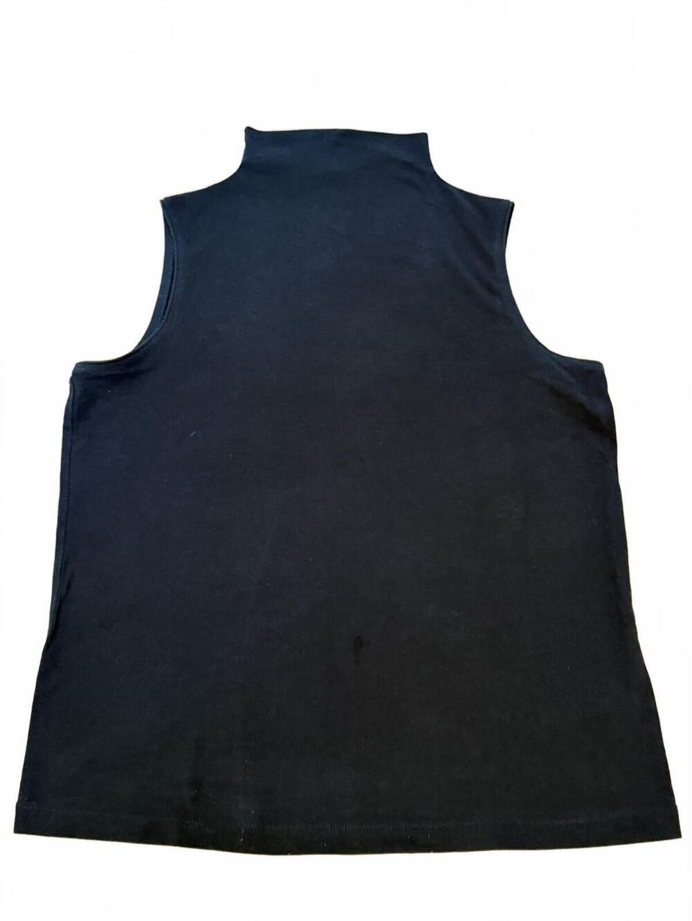 Athleta Black Sleeveless Tank-top Mock Turtle Neck Top | Size S
